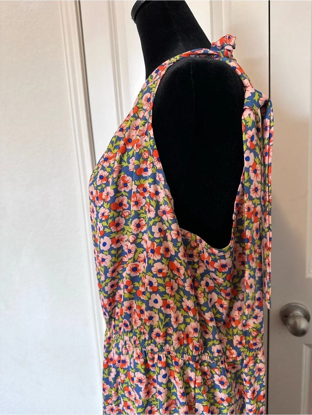 Prettygarden XXL Blue Floral One-Shoulder Maxi Dress,
